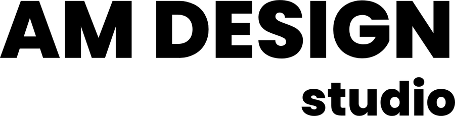 Logo AM DESIGN studio en noir